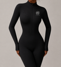 Cyx & Stone Sculpt Zip Jumpsuit – Black