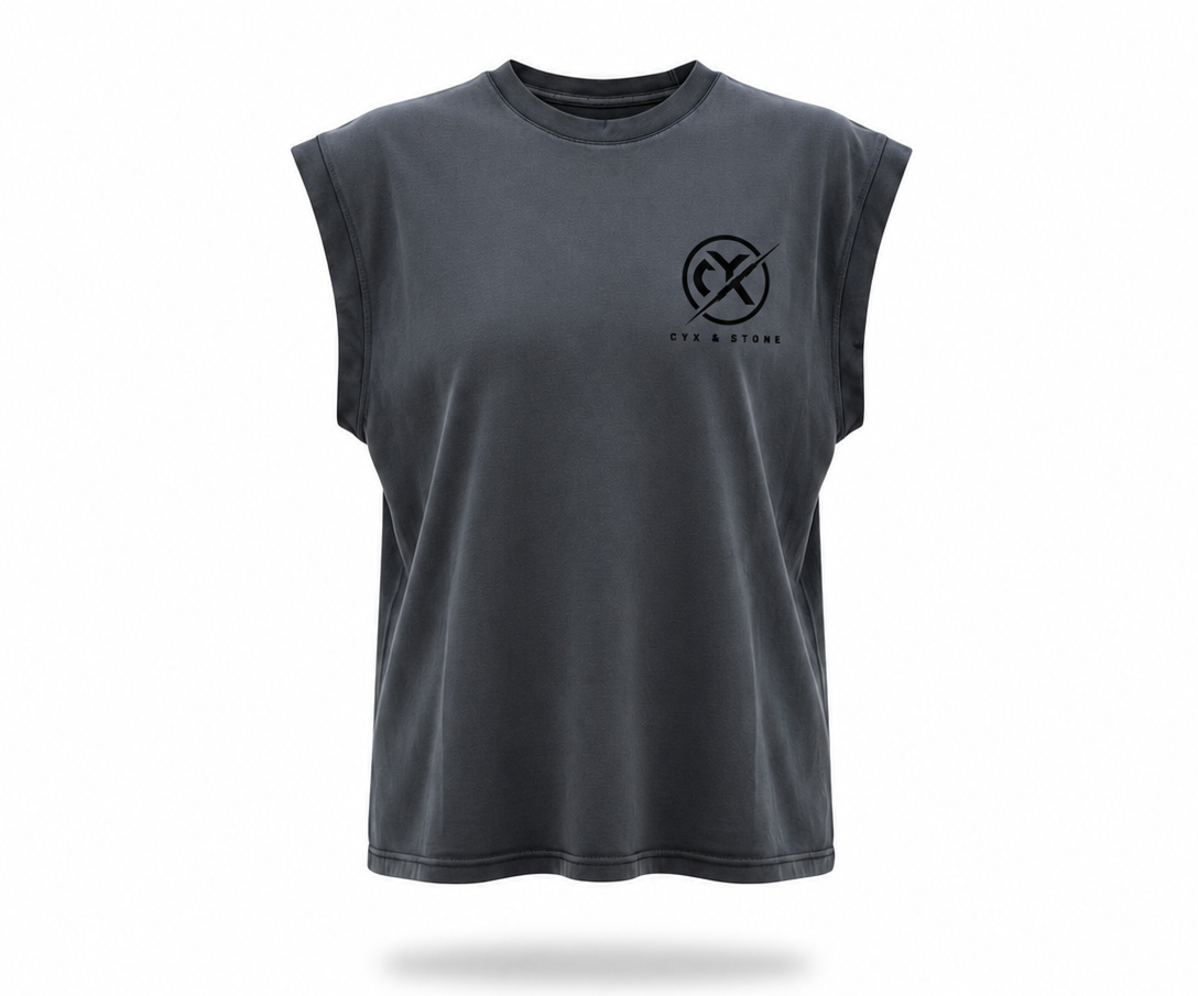 Cyx & Stone Essential Muscle Tee – Charcoal