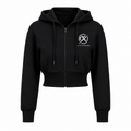 CYX Cropped Zip Hoodie – Black
